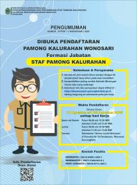 KALURAHAN WONOSARI MEMBUTUHKAN STAF 